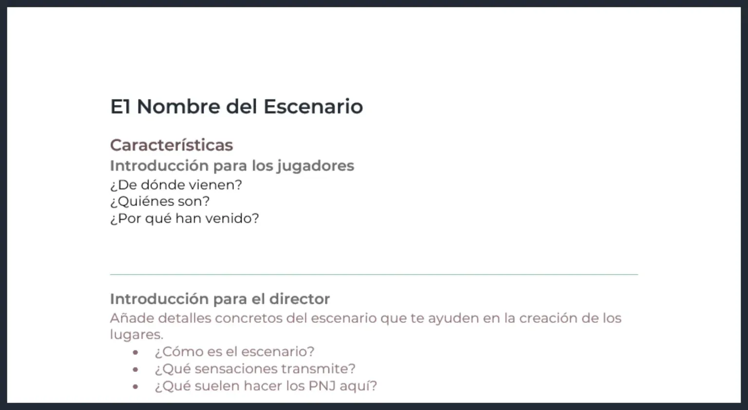 Imagen de Los escenarios